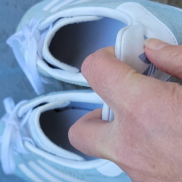 Addidas Giselle Sky Blue Suede Round Toe Sneaker Unisex - Picture 13 of 16